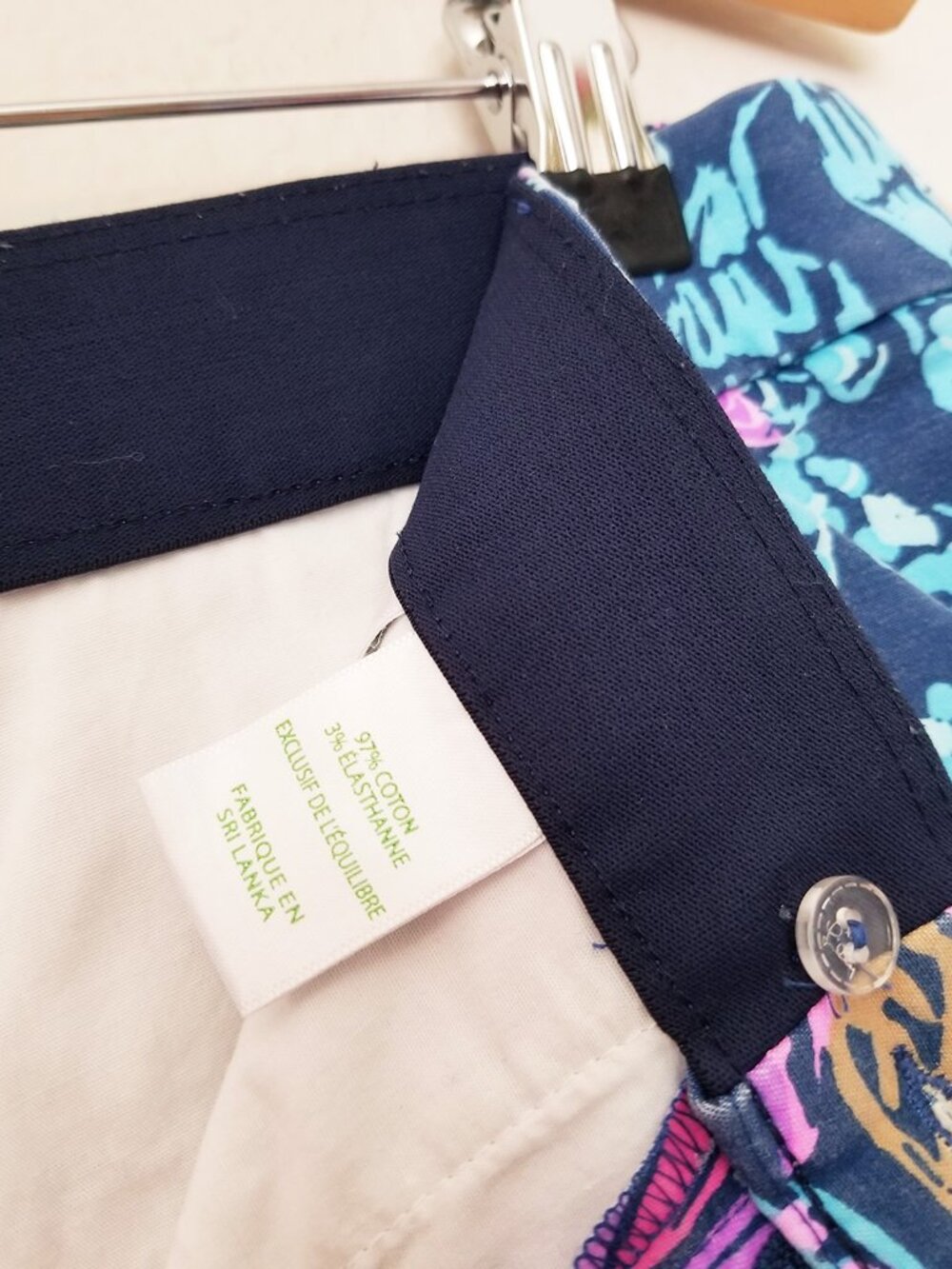 Lilly Pulitzer Gretchen High Rise Shorts 5" Inseam Aegean Navy Calypso Coast 10 - Picture 10 of 14